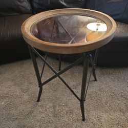 Nice Wood/ Glass Side Table