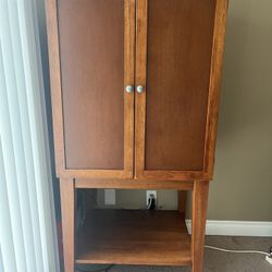 Armoire Storage Cabinet Brown Wooden