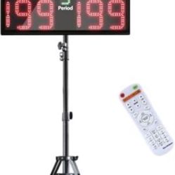 LED Digital Scoreboard, Portable Scoreboard Basketball with Timer Clock, Electronic Scoreboard with Remote, Tabletop Scoreboard Clock, Score Keeper fo
