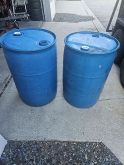 Blue 55 Gallon Barrels 