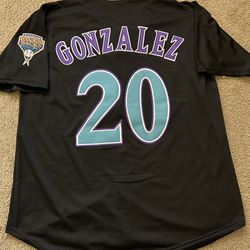 Retro Throwback Arizona Diamondbacks Luis Gonzalez #20 Baseball Jersey