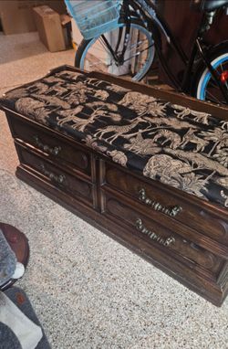 Bench with storage, all cedar wood inside.