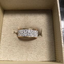 Eternity Band CZ Diamonds Stainless Steel Ring