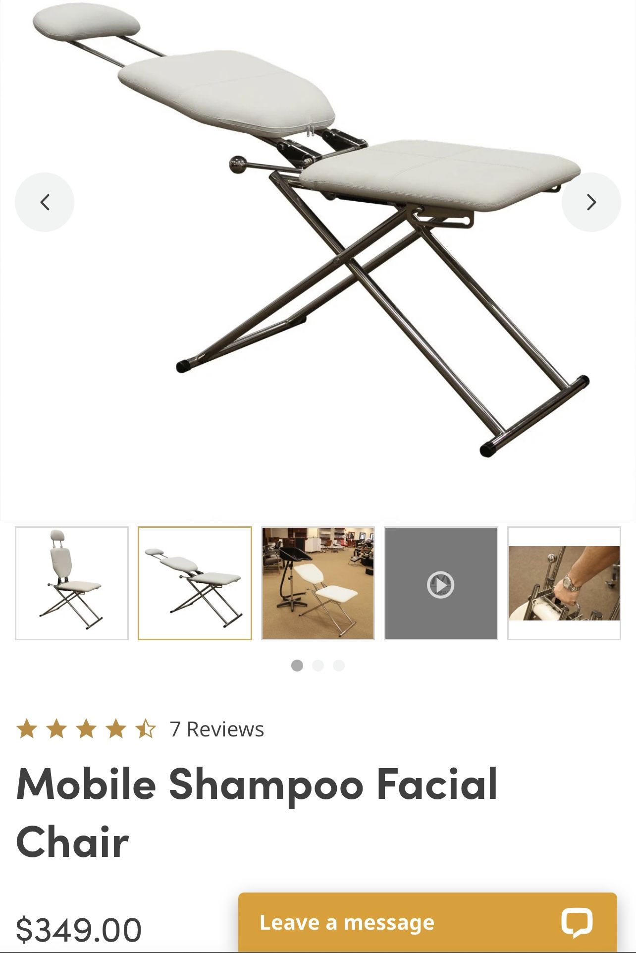 Mobile Facial Chair or Shampoo Chair