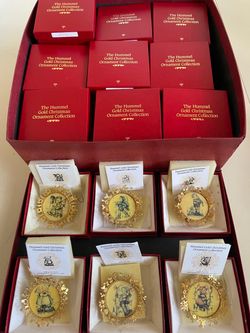 Vintage- The Hummel Gold Christmas Ornaments by Danbury Mint