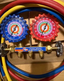 Uniweld 2 valve brass manifold
