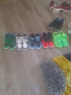 Jordans and nike's and  vans