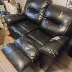 Table Black Recliner Couch