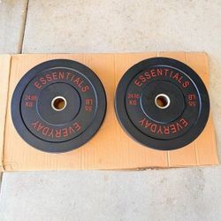 New 55lb Bumper Plates 
