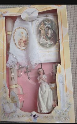 First communion candle set