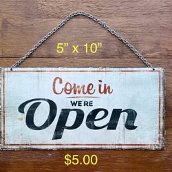 5x10 Metal Hanging Sign (Open/Closed)