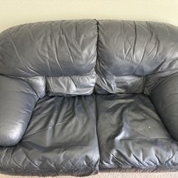 Leather Sofa Love Seat - 2 Piece Set