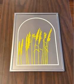Vintage MCM Rare 1976 Academy Arts Jim Roslof “Singing in the Grain” Art Mirror