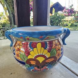 Talavera Large Orejones Clay Pots, Planters,Plants, Pottery $75 cada uno.