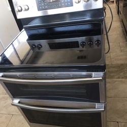 GE Double Oven Glasstop Electric Stove