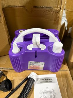 620 W Electric Balloon Pump, Portable Electric Balloon Blower Machine Balloon Air Pump Dual Nozzle