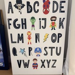 Superman And Batman Wall Art, Avengers Frame, Superhero Canvas  