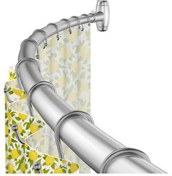 Bonpally curved shower curtain rod (brush nickel)