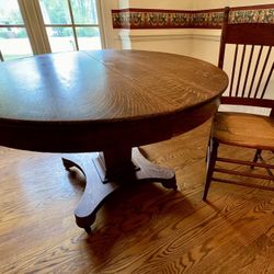 Antique Dining Table, Expandable 