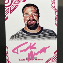 Rare Tank Abbot Authentic Autograph Card UFC  Slaps Collection Pink On Pink