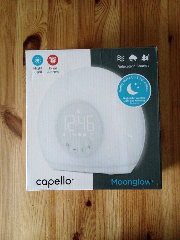 Capello Moonglow Alarm Clock & Night Light 