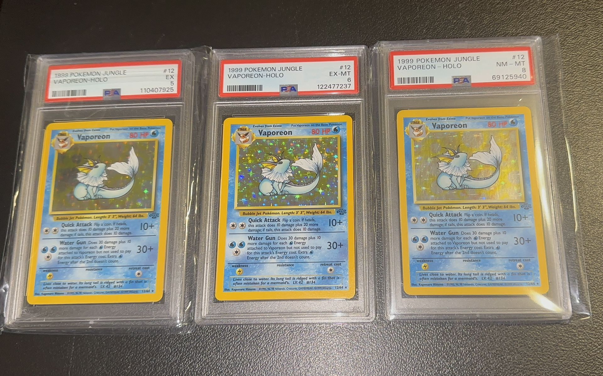Pokemon Vaporeon 12/64 Jungle 1999