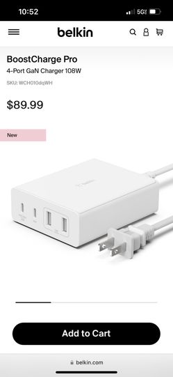 BoostCharge Pro 4-Port GaN Charger 108W