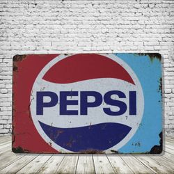 Pepsi Vintage Style Antique Collectible Tin Metal Sign Wall Decor