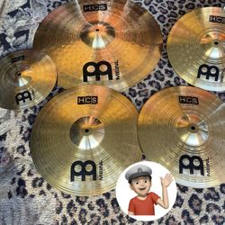🔥 5 Piece AA Meinl Cymbal Set Drum Set Drums