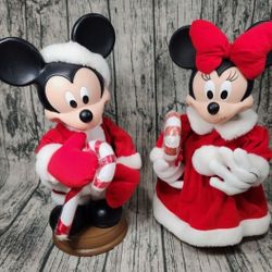 Mickey And Minnie Christmas Statues