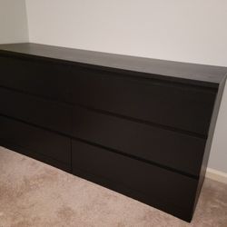 Malm 6 Draw Dresser