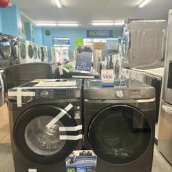 Samsung Washer And Dryer Gas Black Set