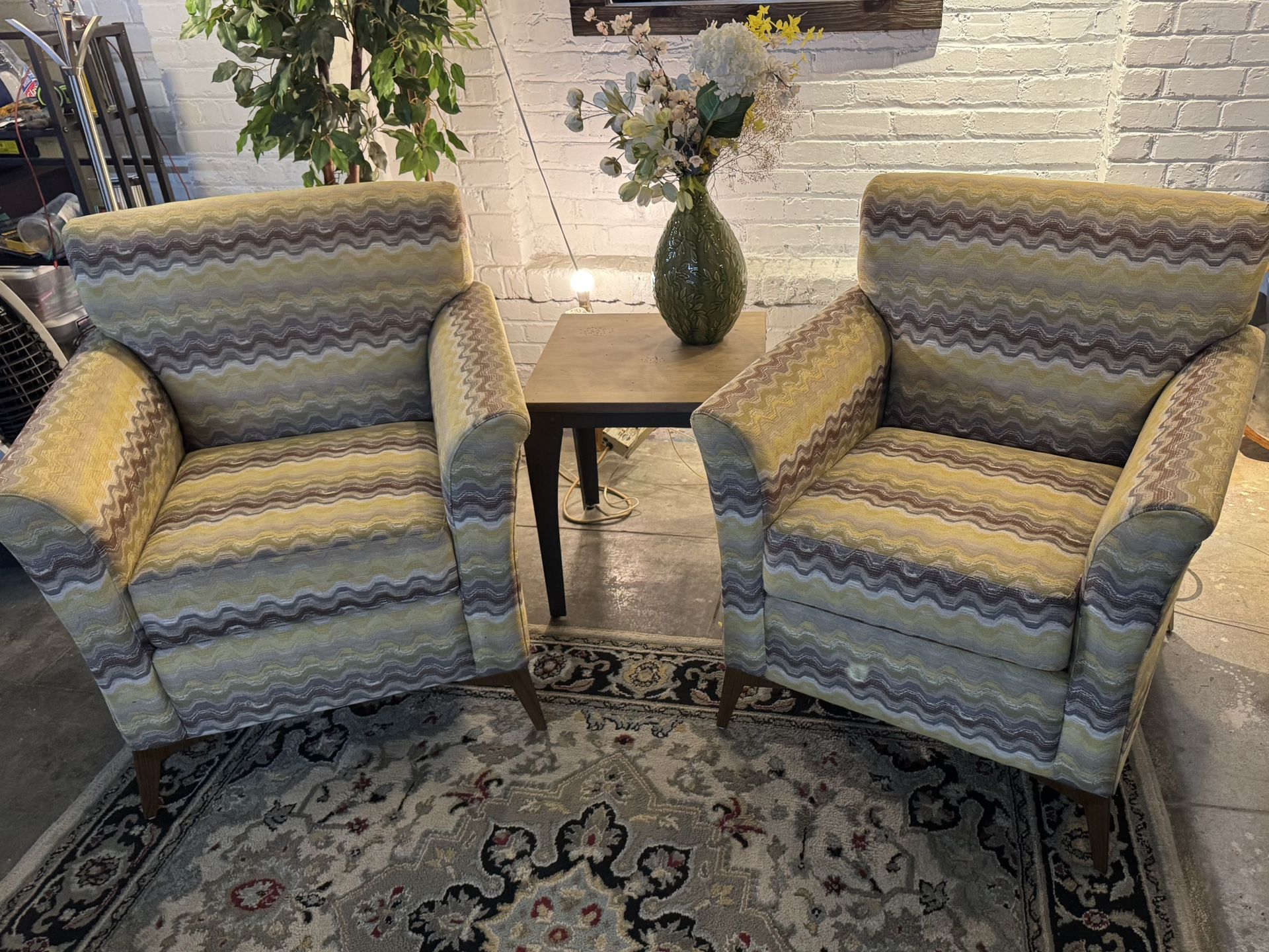 Pair of Armchairs with MCM Legs