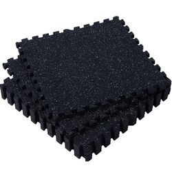 SUPERJARE 0.79 Inch 6 Tiles Exercise Equipment Mats With Rubber Top