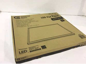 Commercial Electric 2 ft. x 2 ft. 47W White LED Edge-Lit Flat Panel Flushmount