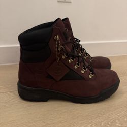 Size 11.5 - Timberland Field Boot 6 Inch Burgundy Black Maroon Mens