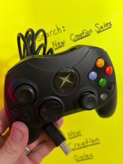 Original Xbox Controller S Wired Gamepad for Microsoft Xbox Classic OG 1st Gen Console Black Dual Analog Joystick Retro Gaming 1st Generation