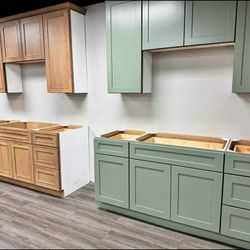 Wholesale Kitchen Cabinets Wall Base Vanity Pantry Sink Base Blue White Gray Shaker In Stock