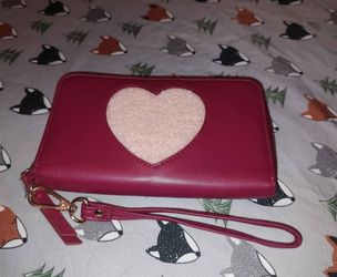 Burgundy Heart Wallet 
