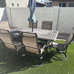 Patio set with chairs