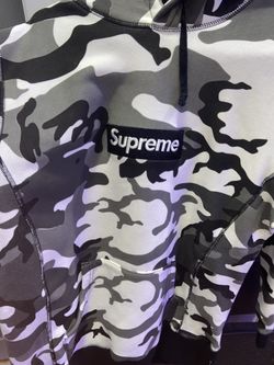 Supreme Box Logo Snow Camo Pullover Hoodie Size Small Rare Hoodie Mint