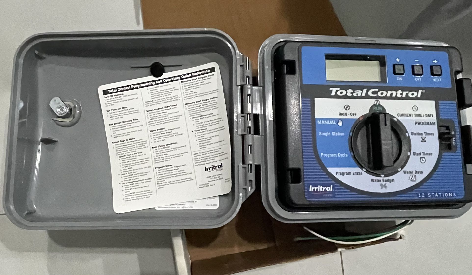 New never installed. Irritation Total Control12 station outdoor sprinkler system. Irrigation.