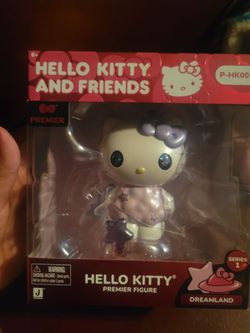 Jazwares Hello Kitty and Friends 4” Premier Hello Kitty Dreamland Figure (Series 1). This officially licensed collectible figurine features unique hol