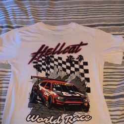 White Hellcat Shirt, Size Men's Medium
