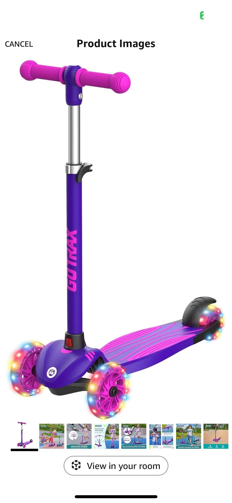 GoTrax KS1 Kick Scooter – NEW in Box (Purple)