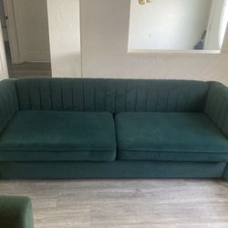 Green Velvet Sofa