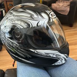 Bilt Black And White Motorcycle Helmet 