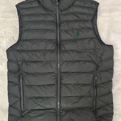 Men's POLO RALPH LAUREN Green Full Zip Quilted Puffer Vest S