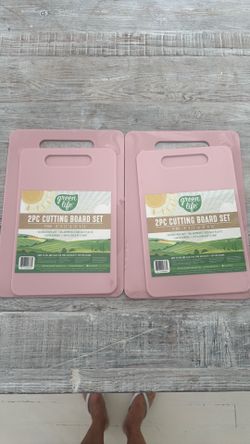 2 pc pink cutting boards x 2