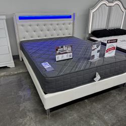 New Queen Bed Frame With Mattress 